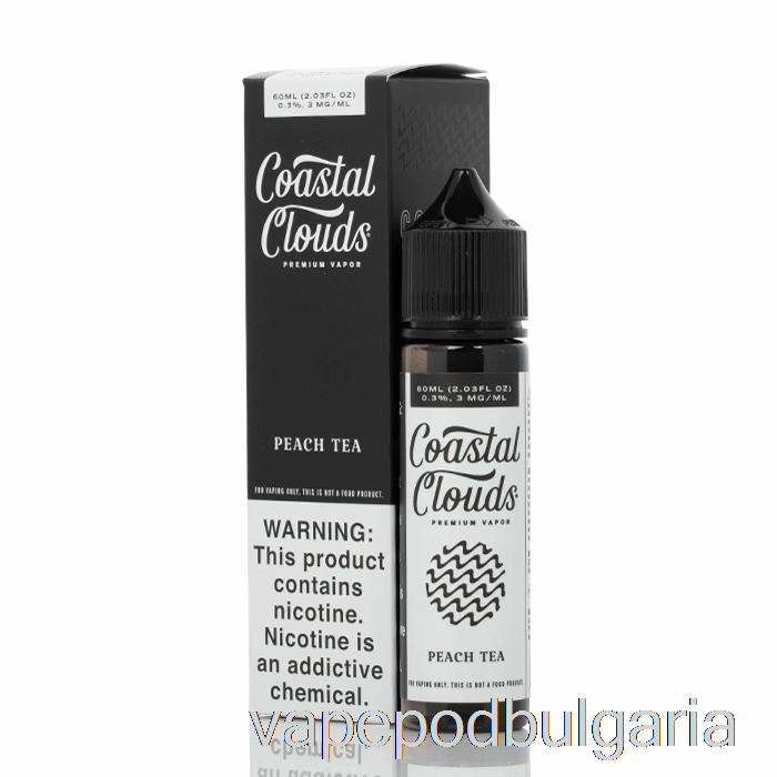 Vape 10000 Дръпки Peach Tea - Coastal Clouds Co. - 60 мл 6 мг